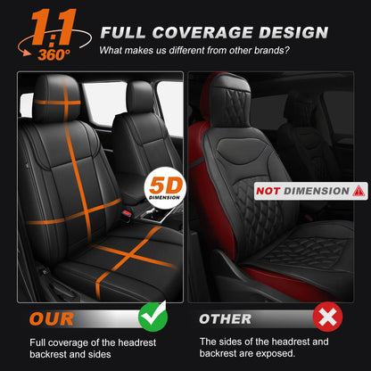 AOMSAZTO Tacoma seat covers - custom fit faux leather for Toyota Tacoma 2024-2026
