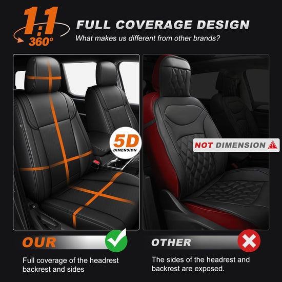 AOMSAZTO Tacoma seat covers - custom fit faux leather for Toyota Tacoma 2024-2026