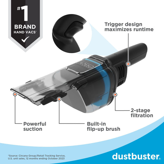 BLACK+DECKER cordless handheld vacuum - dustbuster Blast model for home and car