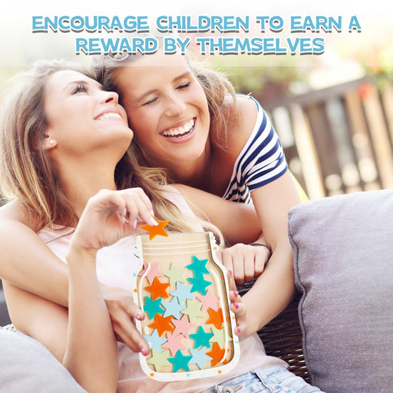 Magnetic reward jar — personalized stars reward jar for kids behavior