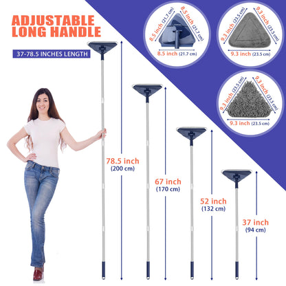JEHONN mop with long handle 82 inches for baseboard, window, floor cleaning