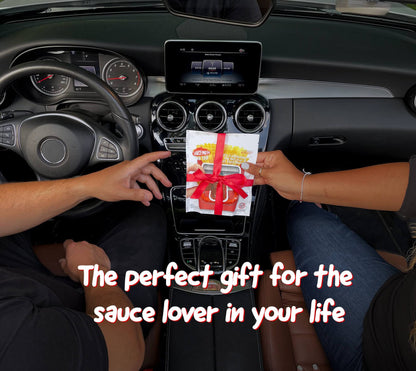 Saucemoto dip clip — in-car sauce holder for ketchup and dipping sauces