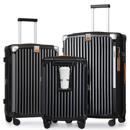 Joyway suitcase — Expandable with smart luggage cup holder and USB port