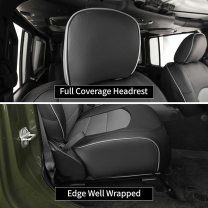 EKR Wrangler seat covers — Custom fit for Jeep Wrangler 2024-2026, faux leather