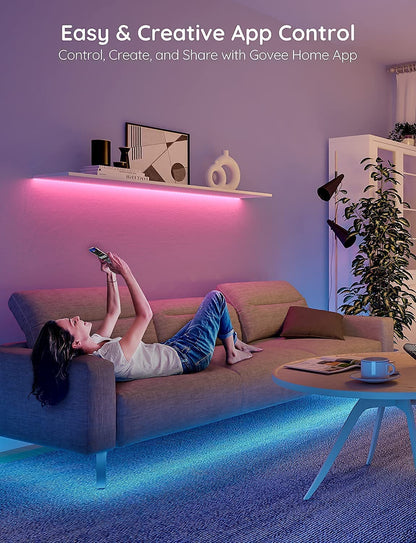 Govee string lights — Bluetooth control with music sync and 64 scenes