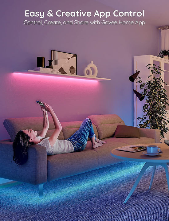 Govee string lights — Bluetooth control with music sync and 64 scenes