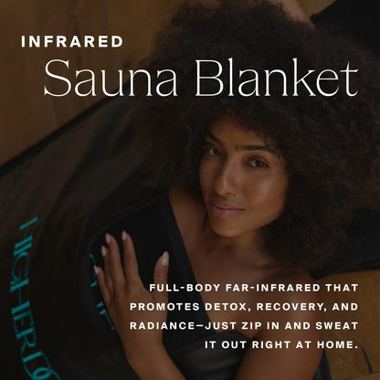HigherDOSE sauna blanket — low EMF portable infrared sauna for home spa experience