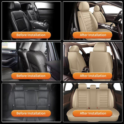 AOMSAZTO vehicle seat cover - Leather waterproof design for Subaru Outback 2007-2026 5 seats.