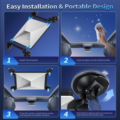 Starlink Mini Mount - Suction Cup for Car Sunroofs or Windows