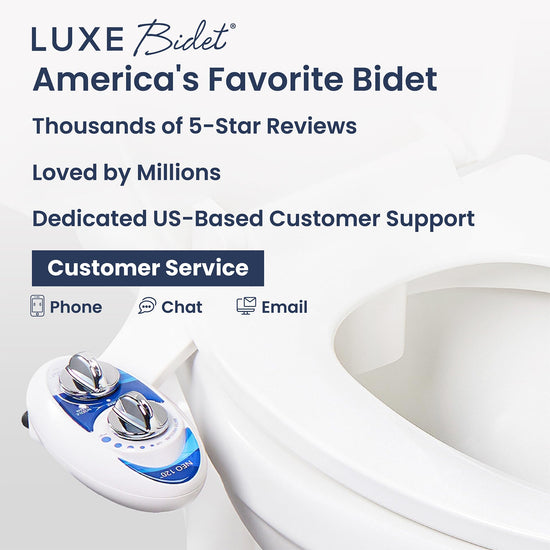 LUXE bidet NEO 120 — self-cleaning non-electric bidet attachment for toilet seat