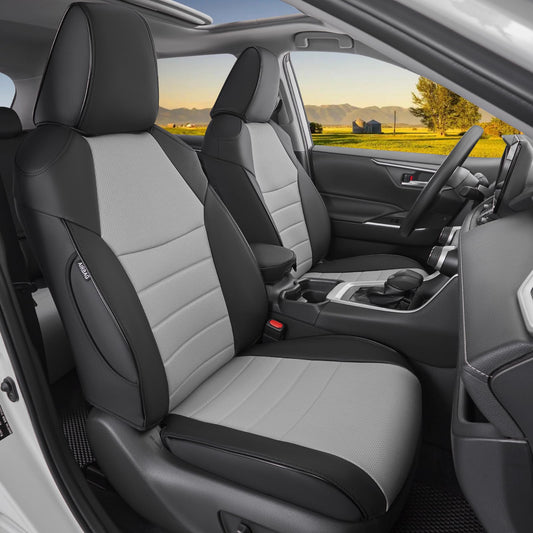 HKZ Fit RAV4 car seat covers set - leather for 2019-2025 Toyota RAV4 LE, XLE, Limited