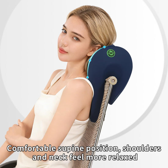 OSZZT Ergonomic Office Chair Headrest, Adjustable Neck Support Pillow with Removable Washable Cover, Universal Head Rest Attachment for Office Chairs, Wheelchairs, Desk Chair Napping (Navy Blue)