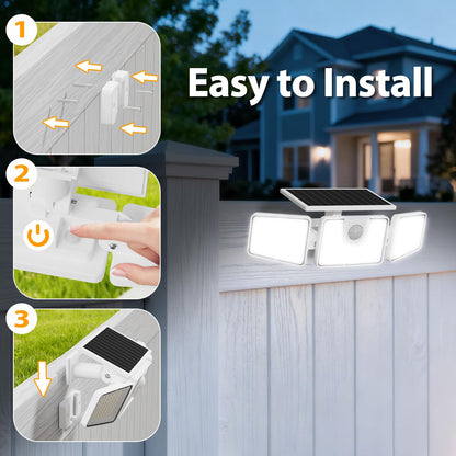 INCX solar motion sensor lights - outdoor use with intelligent detection and energy efficiency