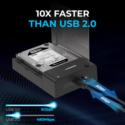 Sabrent hard drive enclosure — USB 3.0 to SATA lay-flat docking station