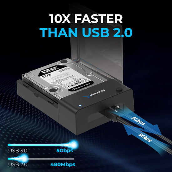 Sabrent hard drive enclosure — USB 3.0 to SATA docking station with UASP support