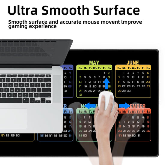Galdas mouse pad — extra large non-slip rubber with stitched edges for home office