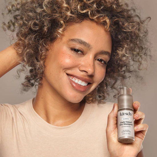 Kitsch dry shampoo — volumizing rice protein formula for dark hair, travel size pump