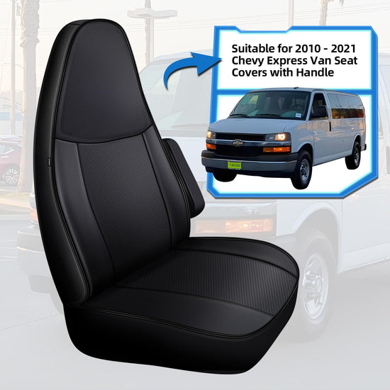 AOMSAZTO car seat covers — waterproof and wear-resistant for Chevy Express van 2010-2025.