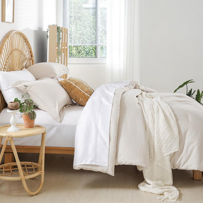 Bedding set — Lightweight microfiber boho queen set with sheets and pillow shams