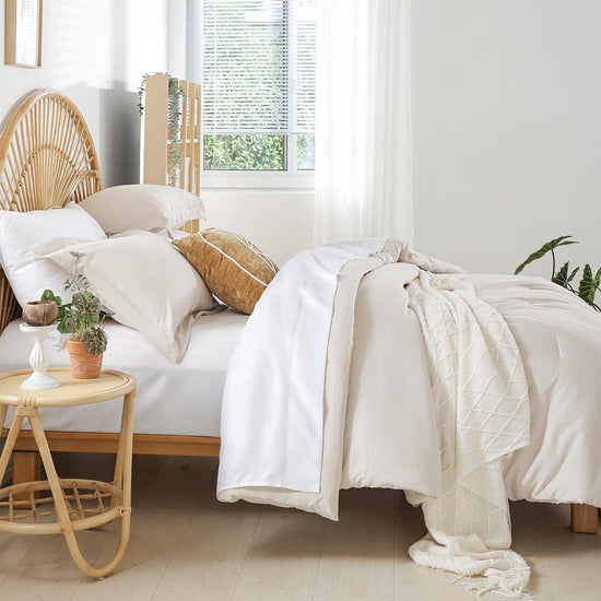 Bedding set — Lightweight microfiber boho queen set with sheets and pillow shams