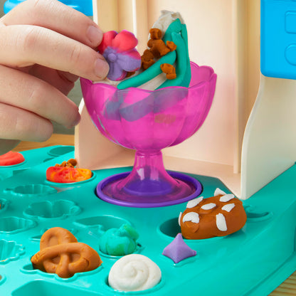 Play-Doh ice cream playset with pretend kitchen accessories for kids 3 and up