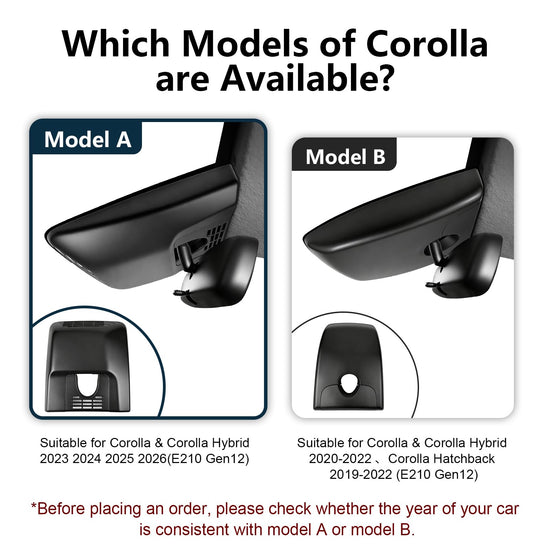 Portable electronic device mount — Custom dash cam for Toyota Corolla E210 2023-2026