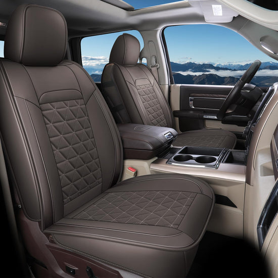 Coverado leather car seat covers — waterproof design for Dodge Ram 1500 2002-2026