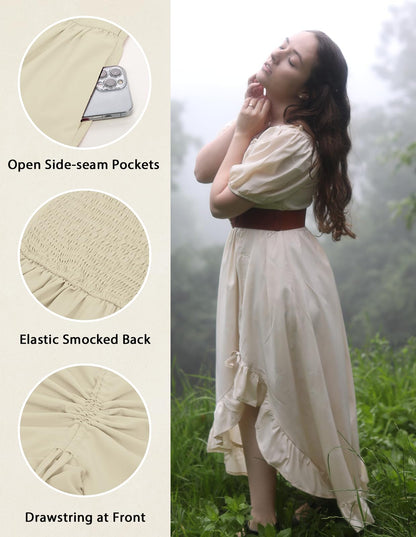 Dress — Corset ruffle maxi with pockets by Scarlet Darkness