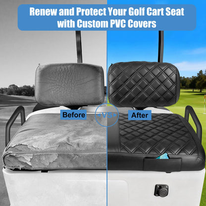 Vehicle seat cover — Comfortable vinyl leather design for Yamaha golf carts