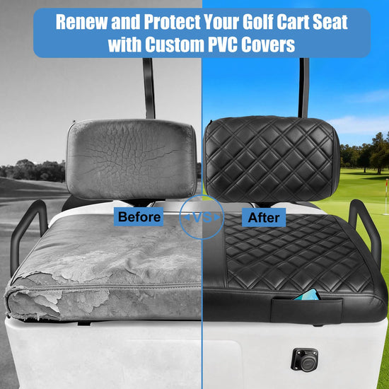 Vehicle seat cover — Comfortable vinyl leather design for Yamaha golf carts