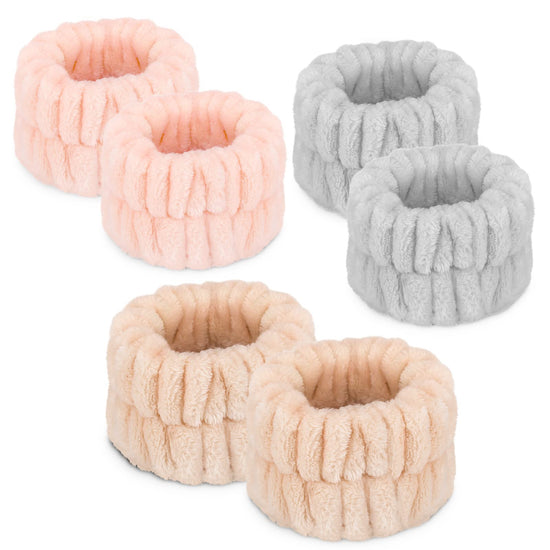 Wrist spa washband microfiber sweatbands - 3 pairs