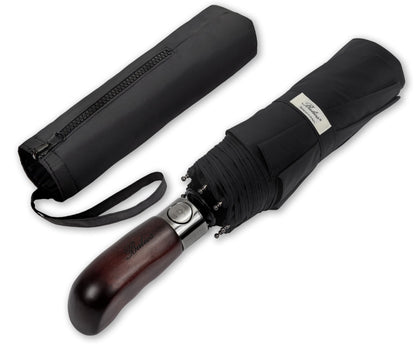 Balios umbrella - Real wood handle with automatic open close and windproof design