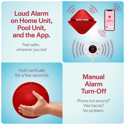 BCONE pool alarm by Lifebuoy | ASTM certified with app alerts and voice control