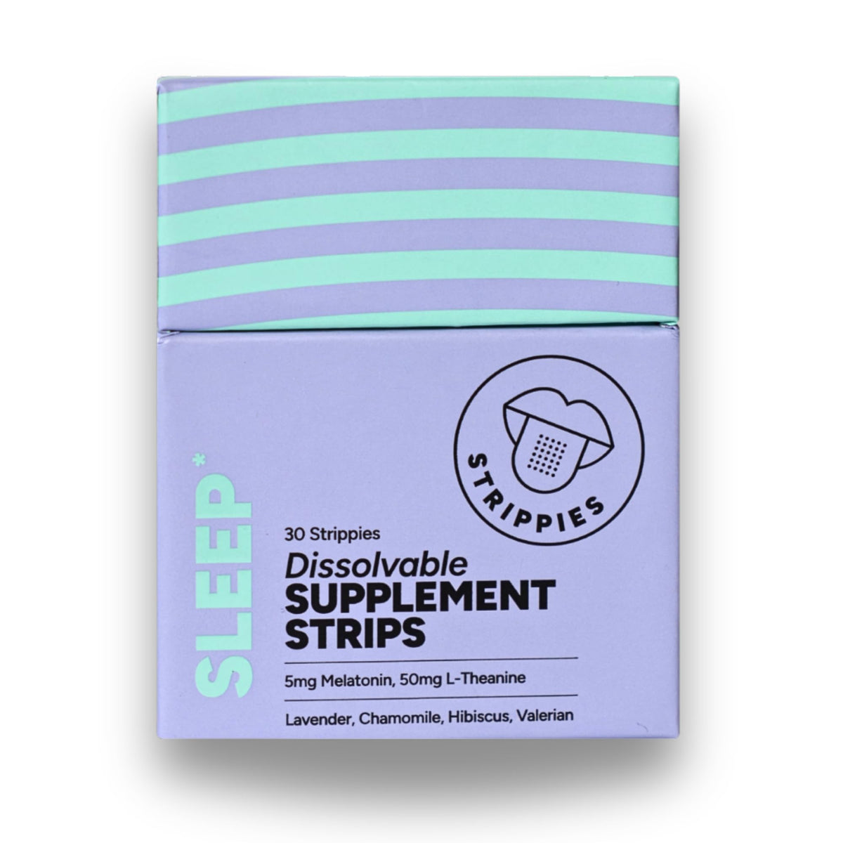 STRIPPIES dissolvable sleep strips with melatonin and herbs, 30 strips