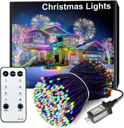 Acan string lights — 100FT warm white LED outdoor lights with 8 modes