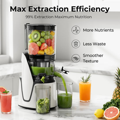 EanOruus juicer — 3-in-1 cold press with large capacity and extra large chute