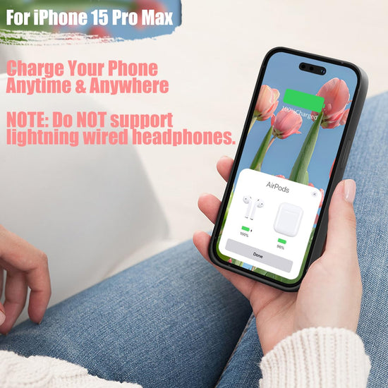 Sitong battery case — 6000mAh rechargeable extended battery for iPhone 15 Pro Max