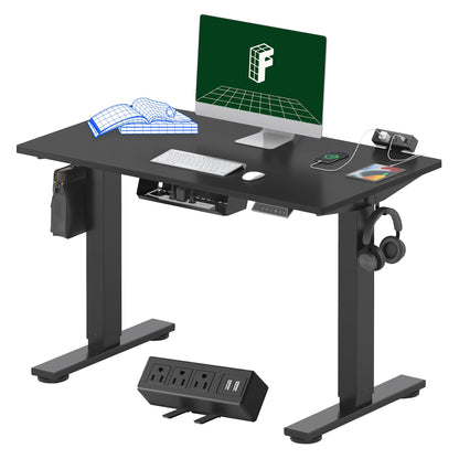 FLEXISPOT EN2 standing desk with clamp power strip and cable management