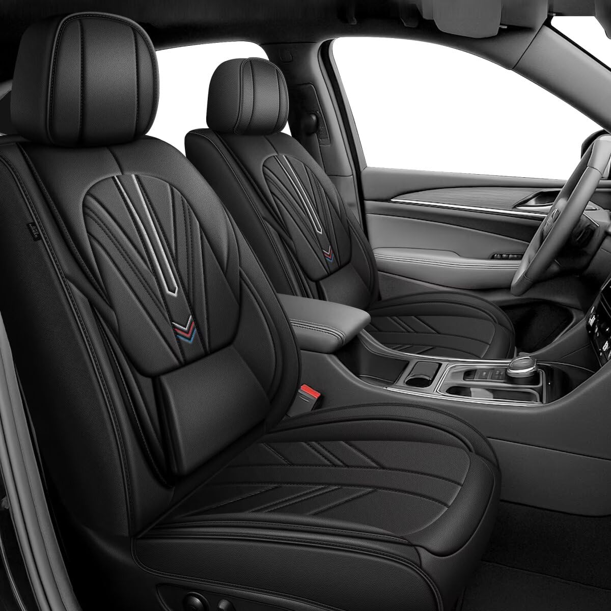 AOMSAZTO leather seat covers — fit for Toyota bZ 2026 full set in black