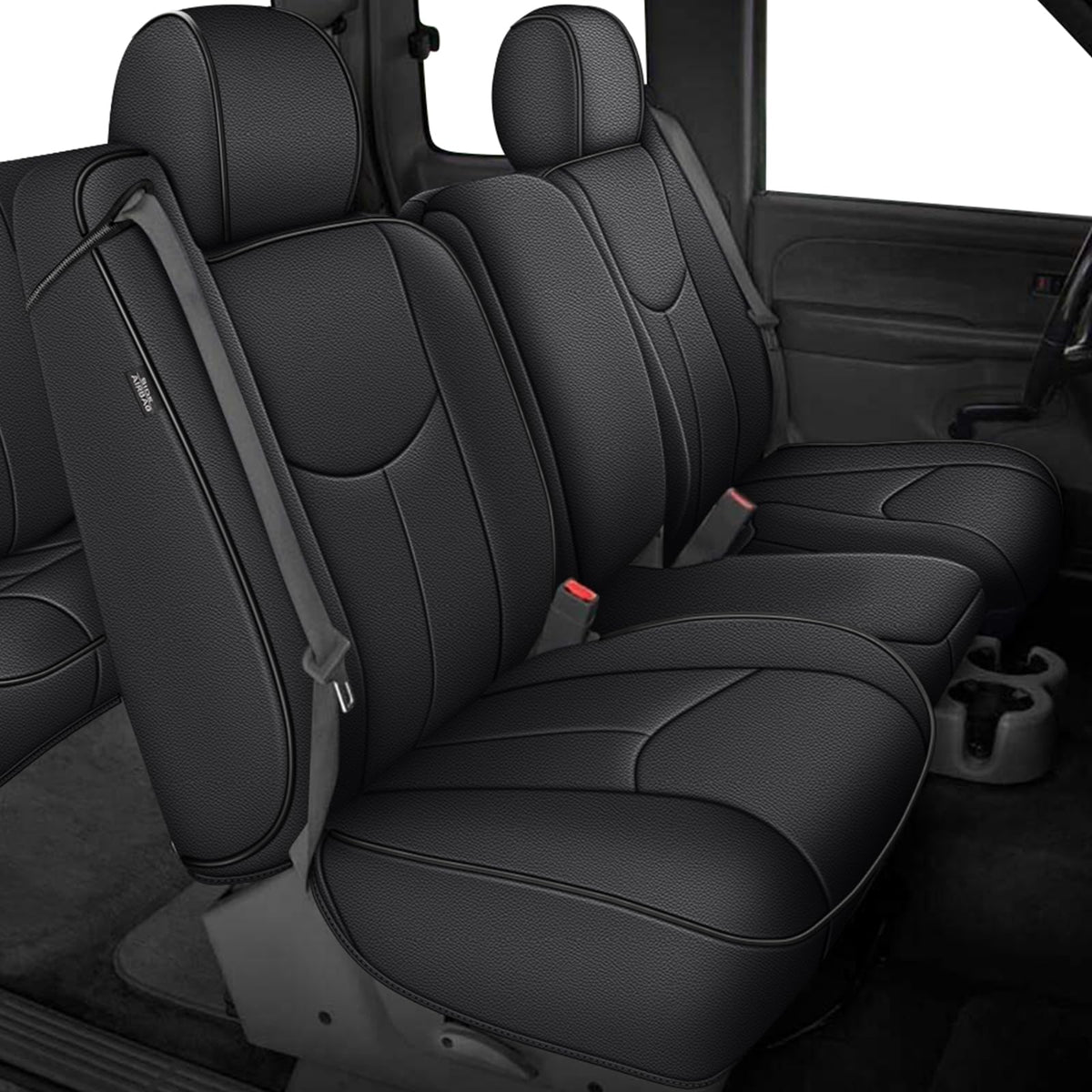 AOMSAZTO vehicle seat cover - Leather full set for Chevy Silverado/GMC Sierra 1500 (1999-2006) black