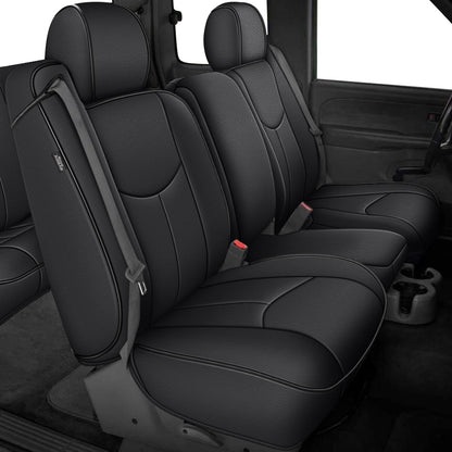 AOMSAZTO vehicle seat cover - Leather full set for Chevy Silverado/GMC Sierra 1500 (1999-2006) black