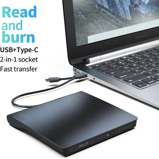 Optical disc drive — Slim and portable USB 3.0 and Type-C reader and writer for multiple systems