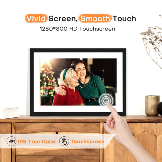 Pastigio digital picture frame — 10.1 inch 1080P touch screen with 16GB memory