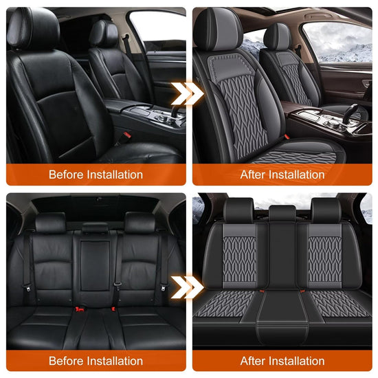 Vehicle seat cover — Custom fit leather for KIA Rio 2013-2025 front seats