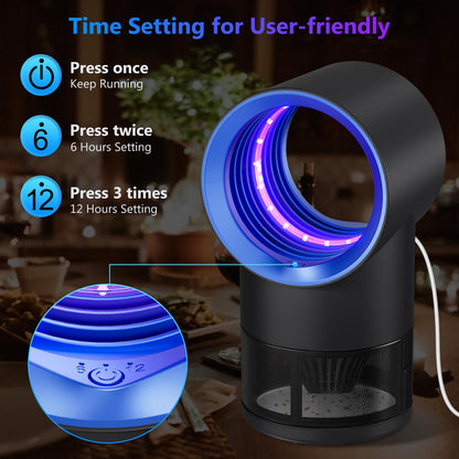Fruit Fly Trap for Indoors, Fly Traps for Home Gnat Traps House Indoor, Indoor Insect Trap with Timer, Pack of 10 Refills (Blue)