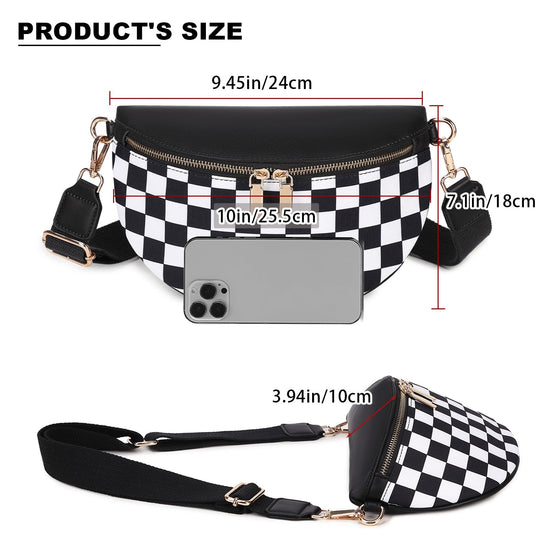 Eslcorri crossbody sling bag for women - anti theft leather fanny pack