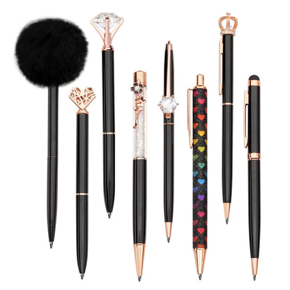 WEMATE ballpoint pen set — bling design for women