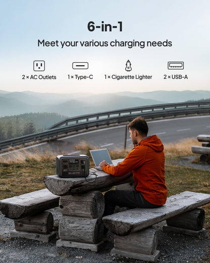 Electricity generator — 204Wh LiFePO4 battery backup with fast recharging