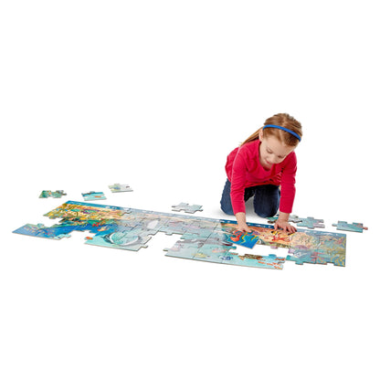 Melissa & Doug floor puzzle — search and find beneath the waves design, 48 pieces