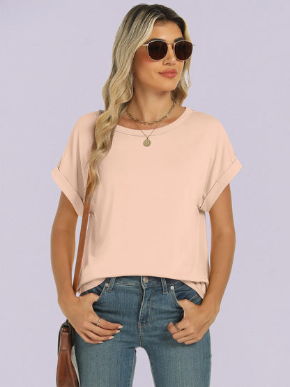 Shirt — Women's oversized short sleeve t shirt by ANRABESS